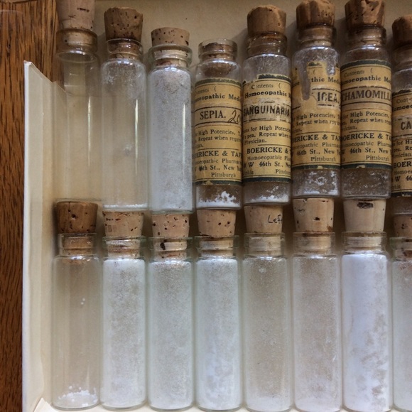 Vintage Homeopathic 24 Glass Bottles. - Picture 2 of 12